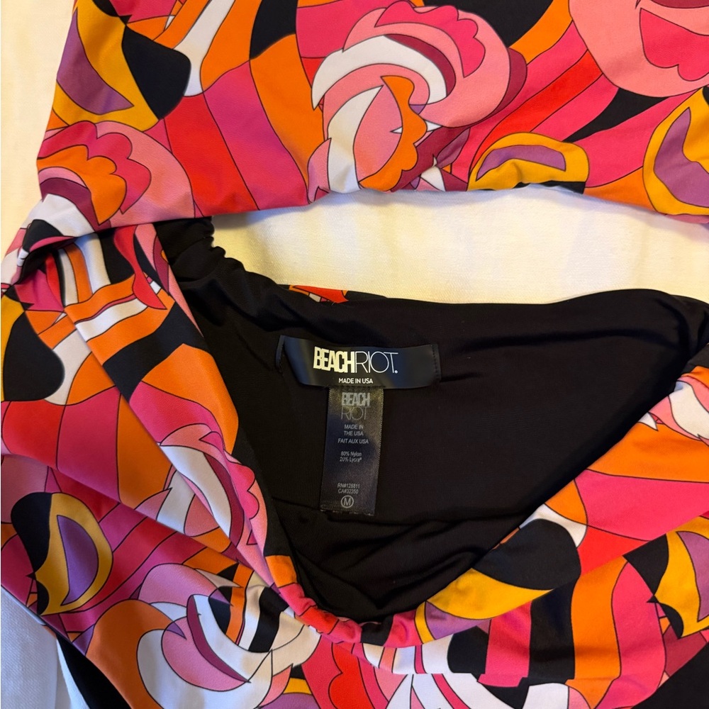 Beach Riot Colorful Abstract One-Shoulder Swimsuit - Picture 3 of 4